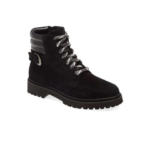 Aquatalia Suede Black Ankle Boots - Picture 1 of 4